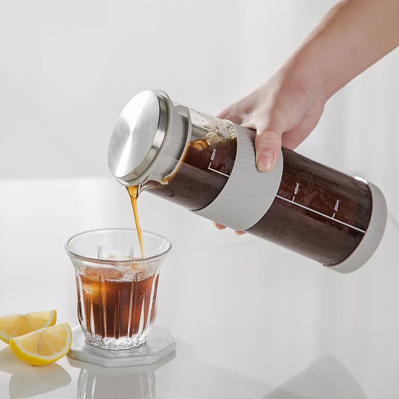 1000Ml Cold Brew Iced Coffee Espresso Maker Coffee Pot Silicone