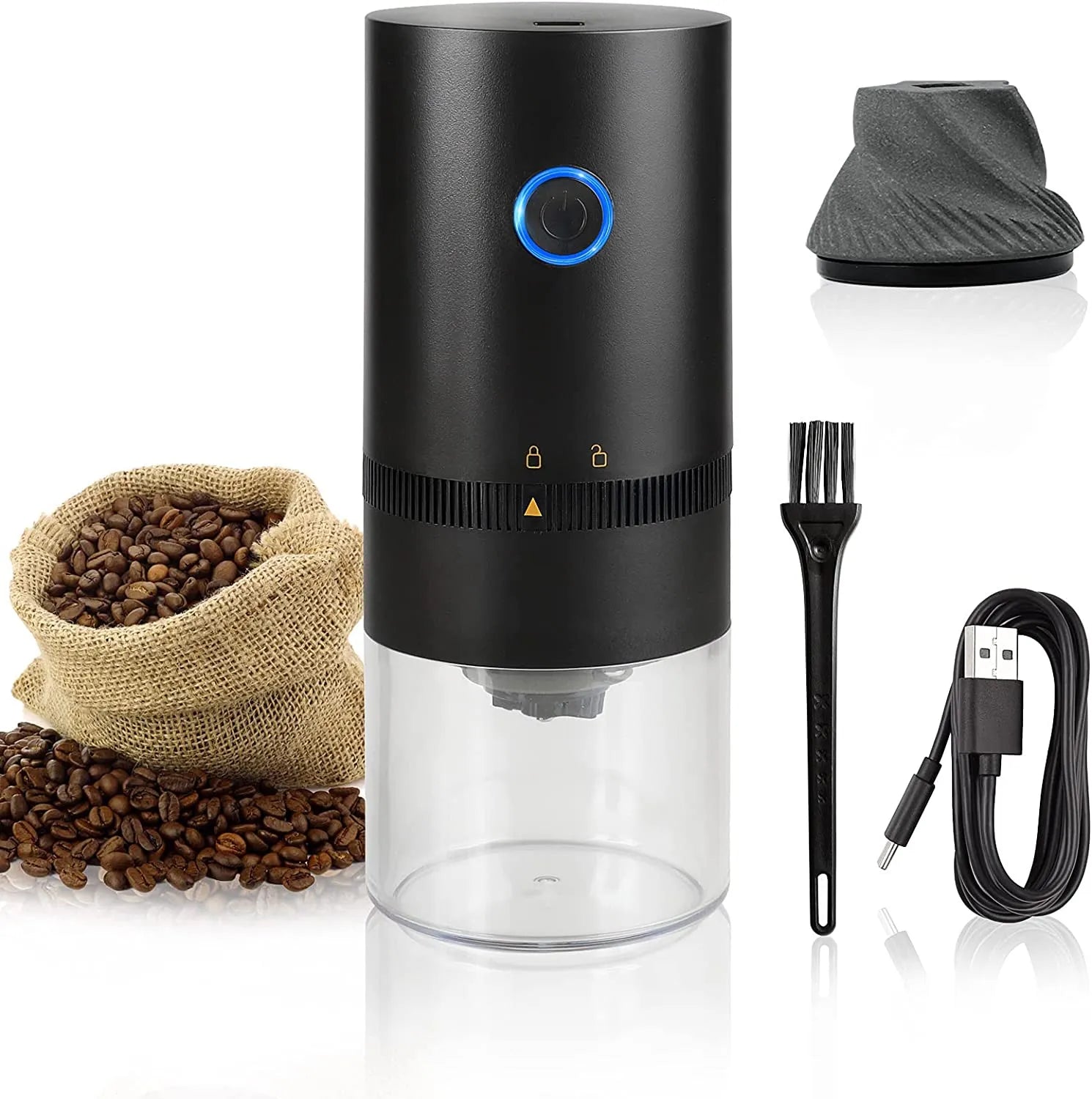 Cordless Portable Electric Coffee Grinder TYPE-C USB Charge Profession  Ceramic Grinding Core Coffee Beans Grinder